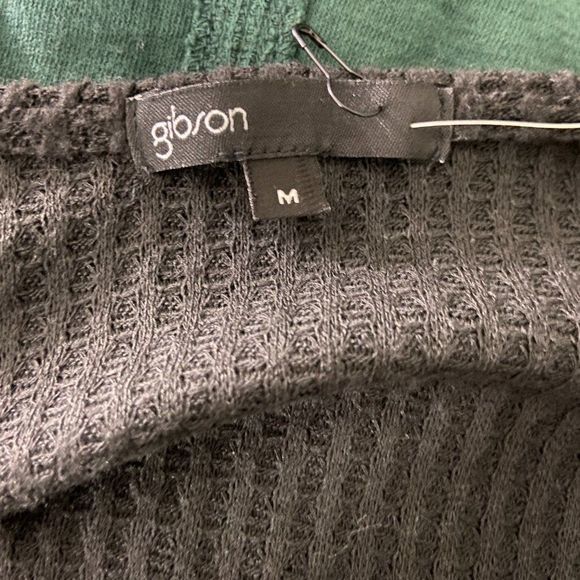 NWT GIBSON Black Cross Front V Neck Sweater (M)‎ - Picture 6 of 8